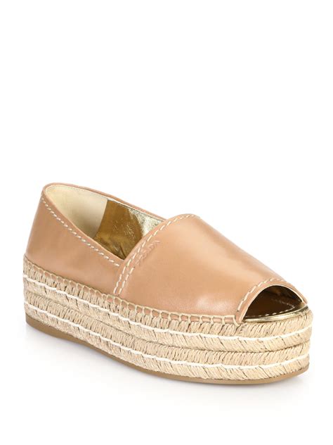 prada leather espadrille platform sneakers|prada espadrilles sale.